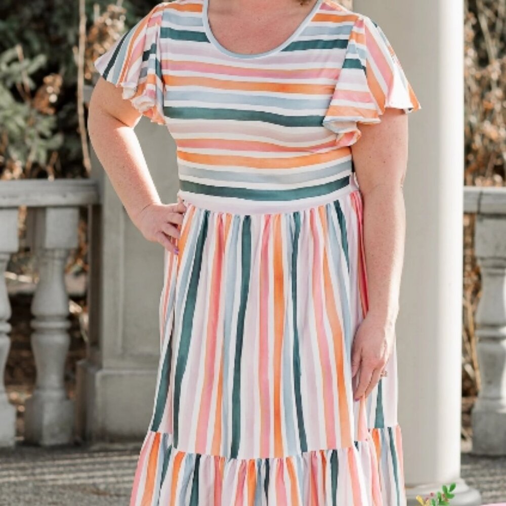 Girls Pastel Midi Dress